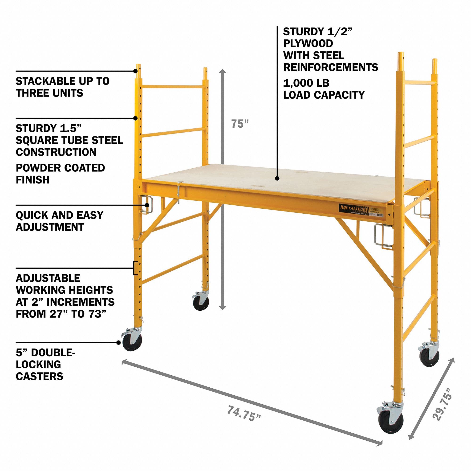 MetalTech Portable Adjustable Platform Scaffolding