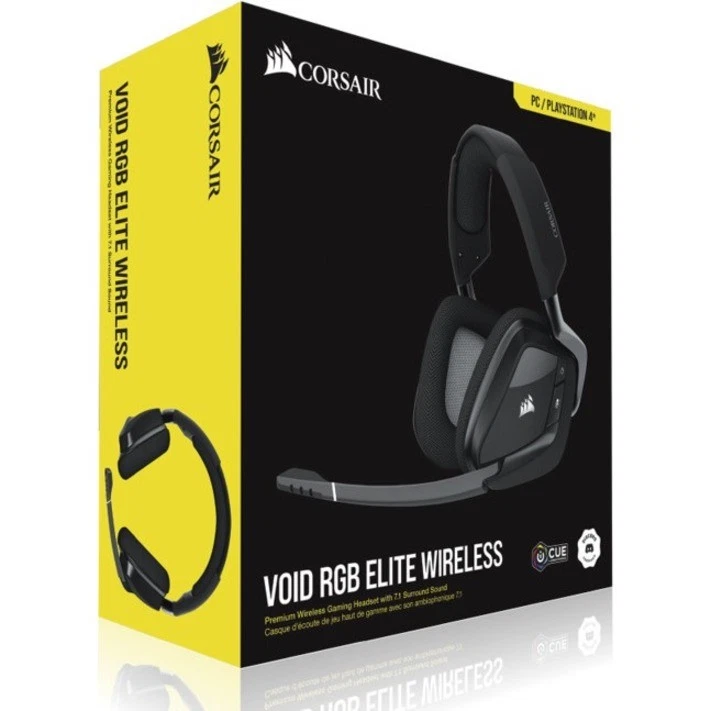 Corsair VOID RGB ELITE Draadloze Premium Gaming Headset met 7.1 Surround Sound