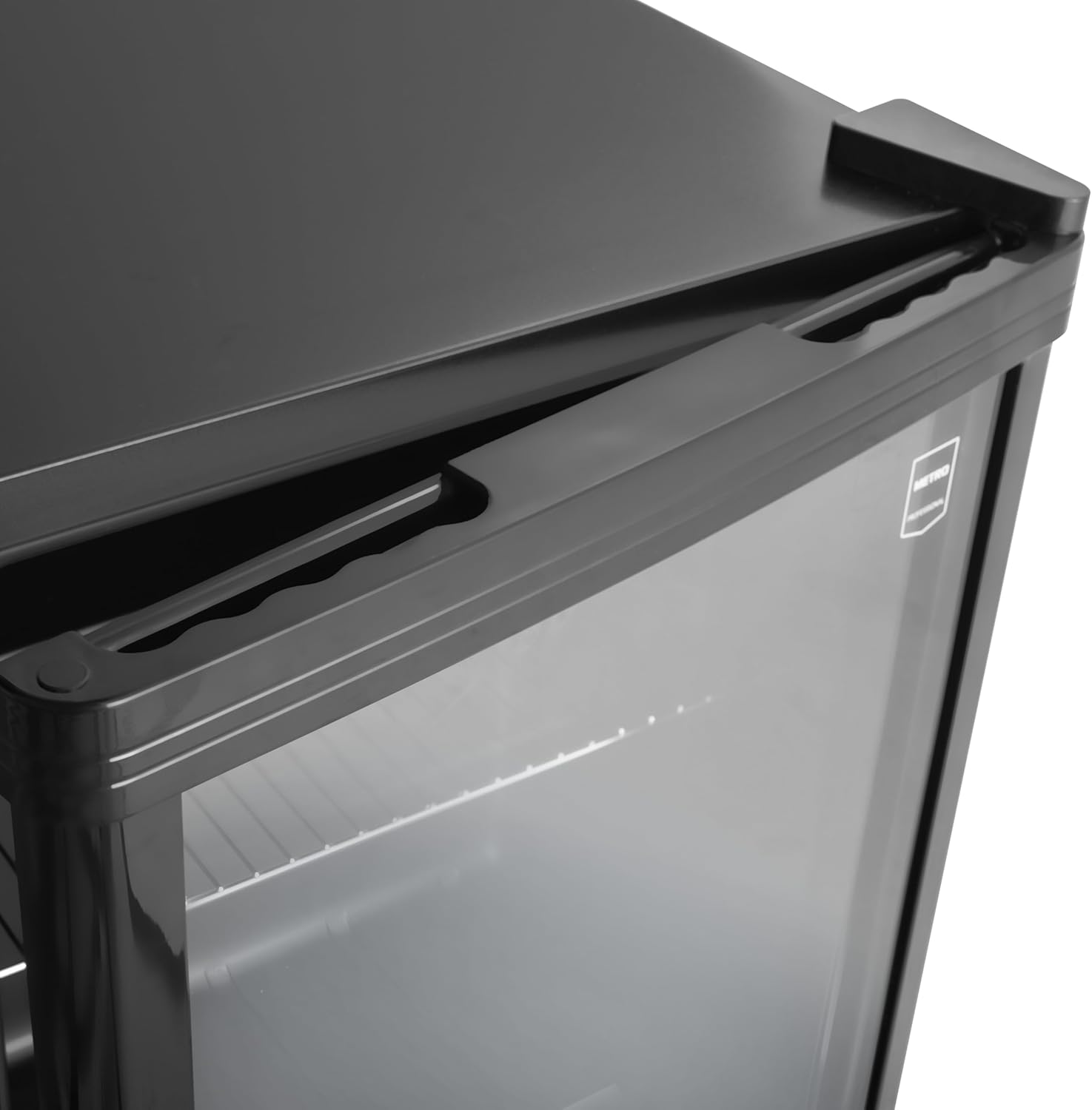 METRO Professional Mini-Kühlschrank GPC1046, Edelstahl/Glas, 43 x 48 x 51.5 cm, 46 L, schwarz