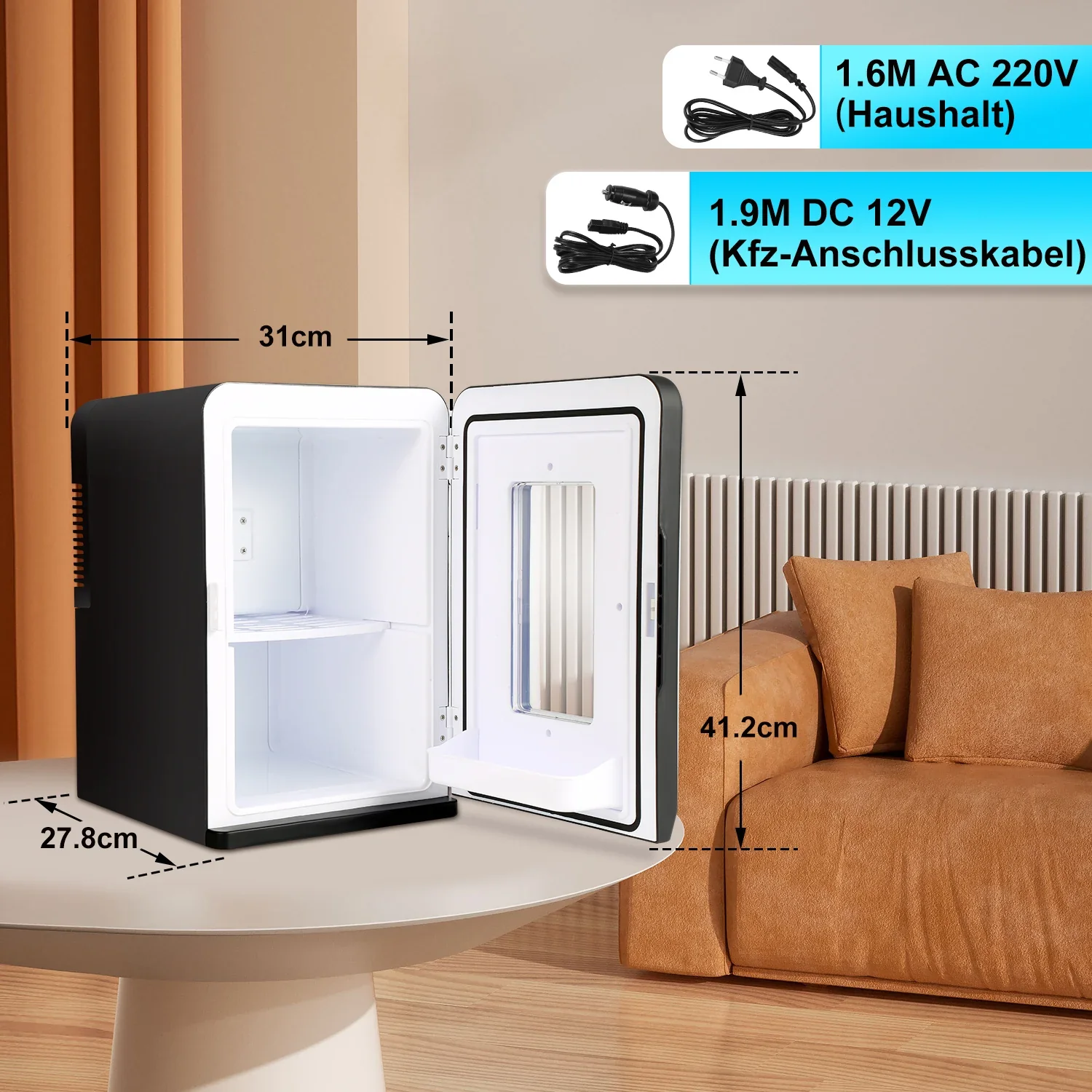Sonnewelt 2-in-1 minikoelkast 15L koelbox