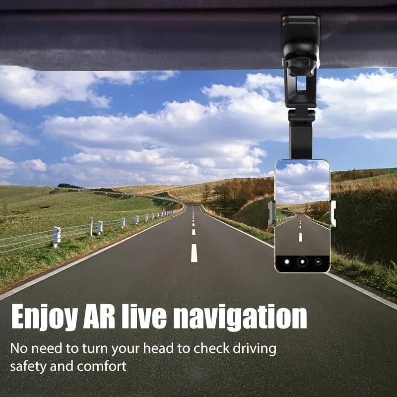 360¡ã Rotating Rearview Mirror Phone Holder ¨C Multifunction Car Phone Carrier