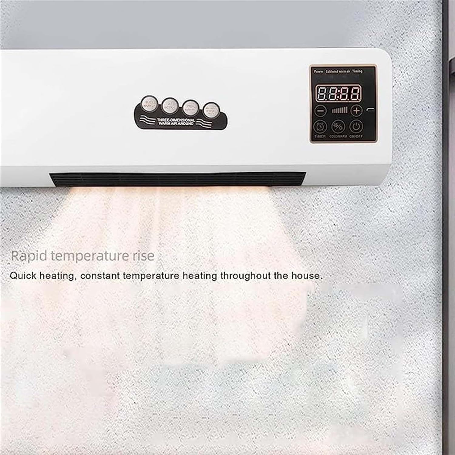 Mini Klimaanlage, Dual Use Hocheffizienter Mobiler Kühl- und Heizventilator mit Fernbedienung für Schlafzimmer und Wohnzimmer