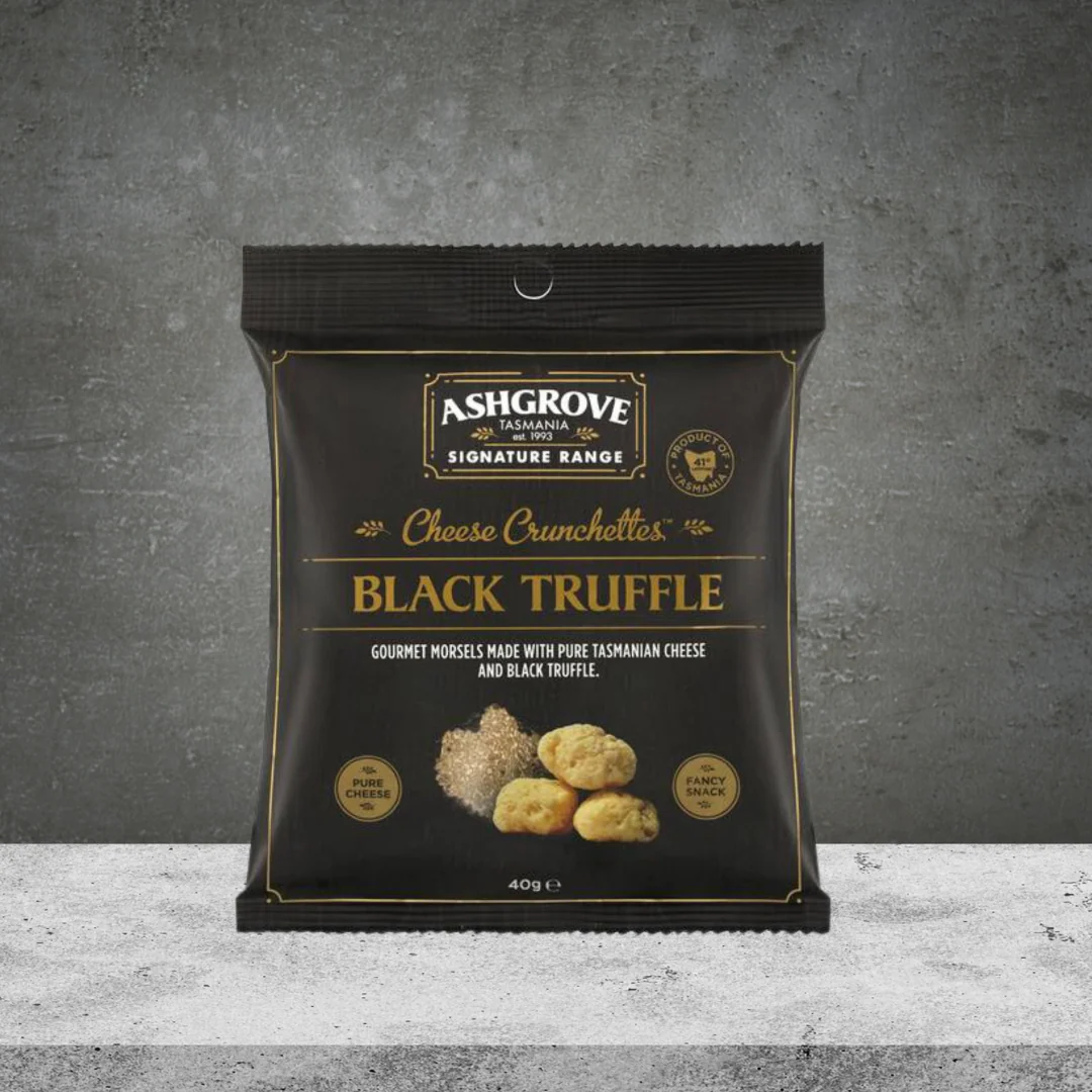 Ashgrove Cheese Crunchettes Black Truffle 40g