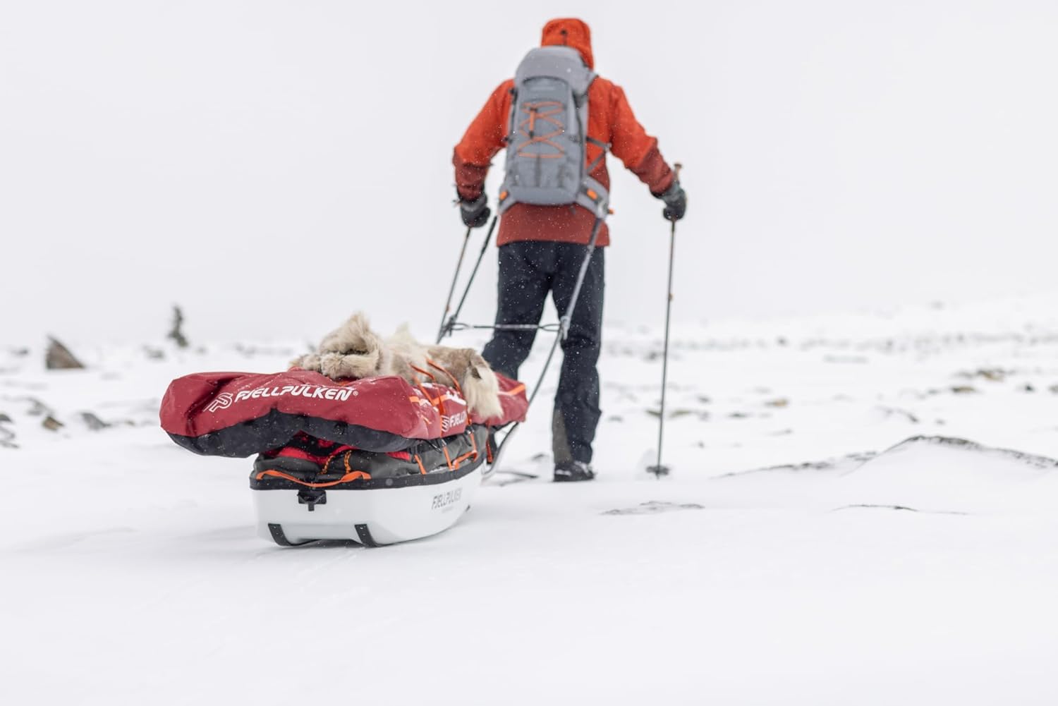 Expeditions-Pulk Komplett mit verstärktem Gurtzeug & Schaft, ideal für Schlittenfahren, Skifahren, Touren, Trekking, Wandern & Freizeit. Verfügbare Typen:(Kite-140, Xcountry-144, Xplorer-168 und 188)