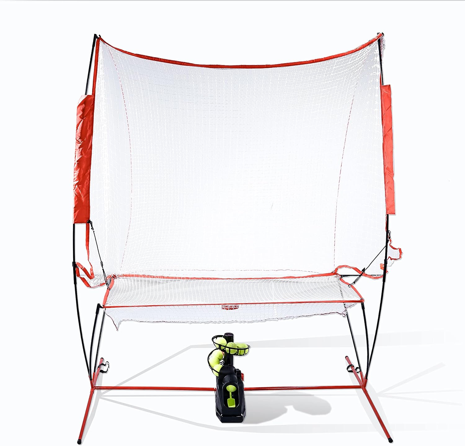 Tennis Maschine Mit Netz (12lb),Pickle bällewurfmaschinen Set für selbsttraining,Anfänger/Kinder/Trainer/Zuhause/Gericht, für alle Stufen/Alter,AC&Batterie&USB-Kabel