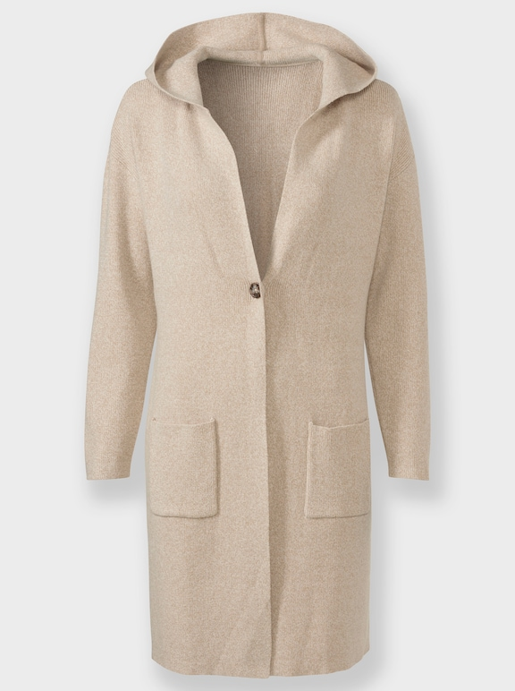 heine women's long cardigan brown