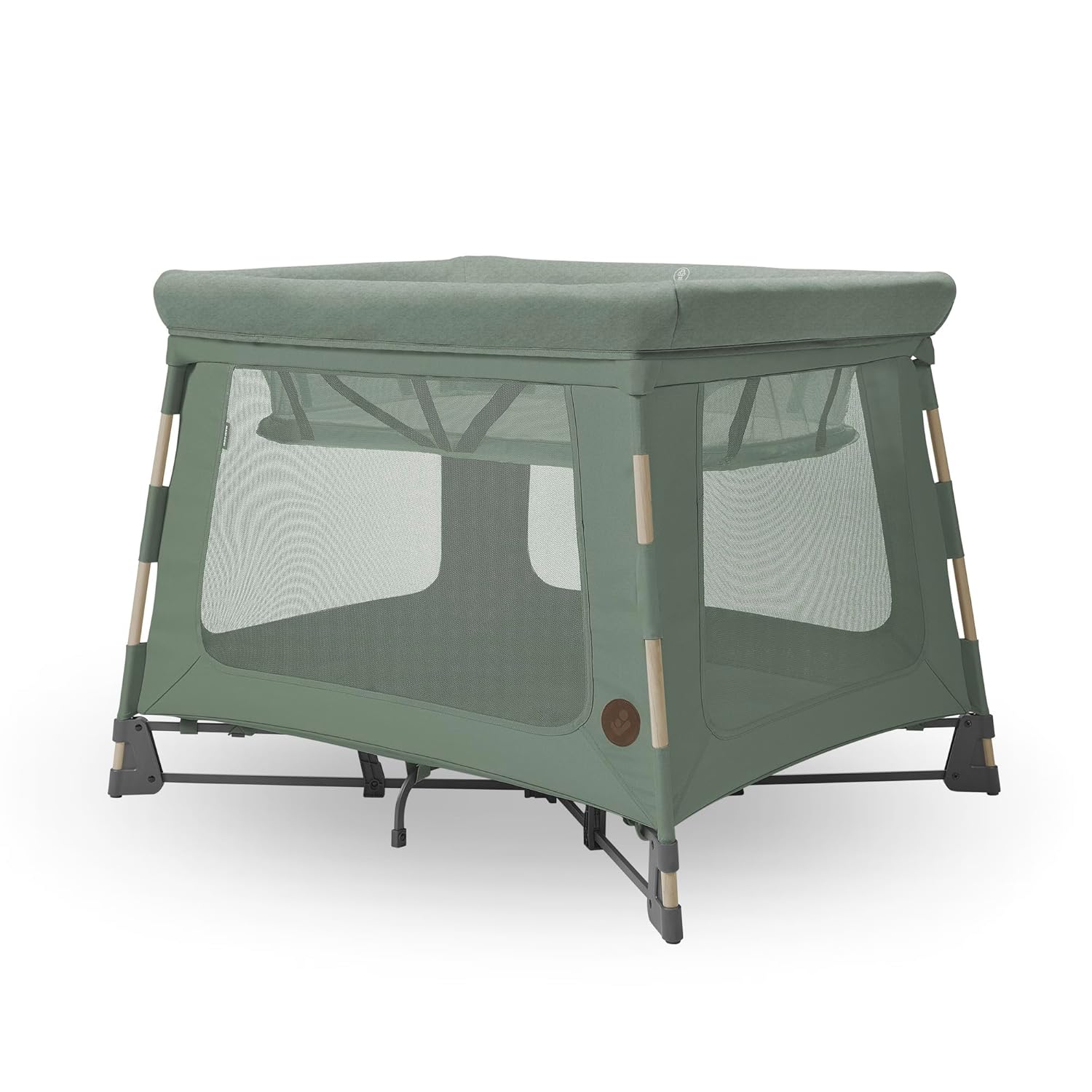 Maxi-Cosi Swift 3-in-1 reiswieg baby, wieg, 0-3,5 jaar, tot 15 kg, in hoogte verstelbare reiswieg, 2-in-1 matras, ultralicht, in 1 seconde inklapbaar, reistas, Eco Care, Beyond Grey