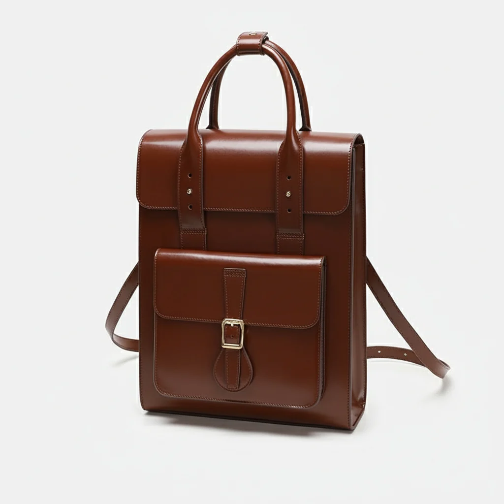 Large Laptop Briefcase Leather Backpack