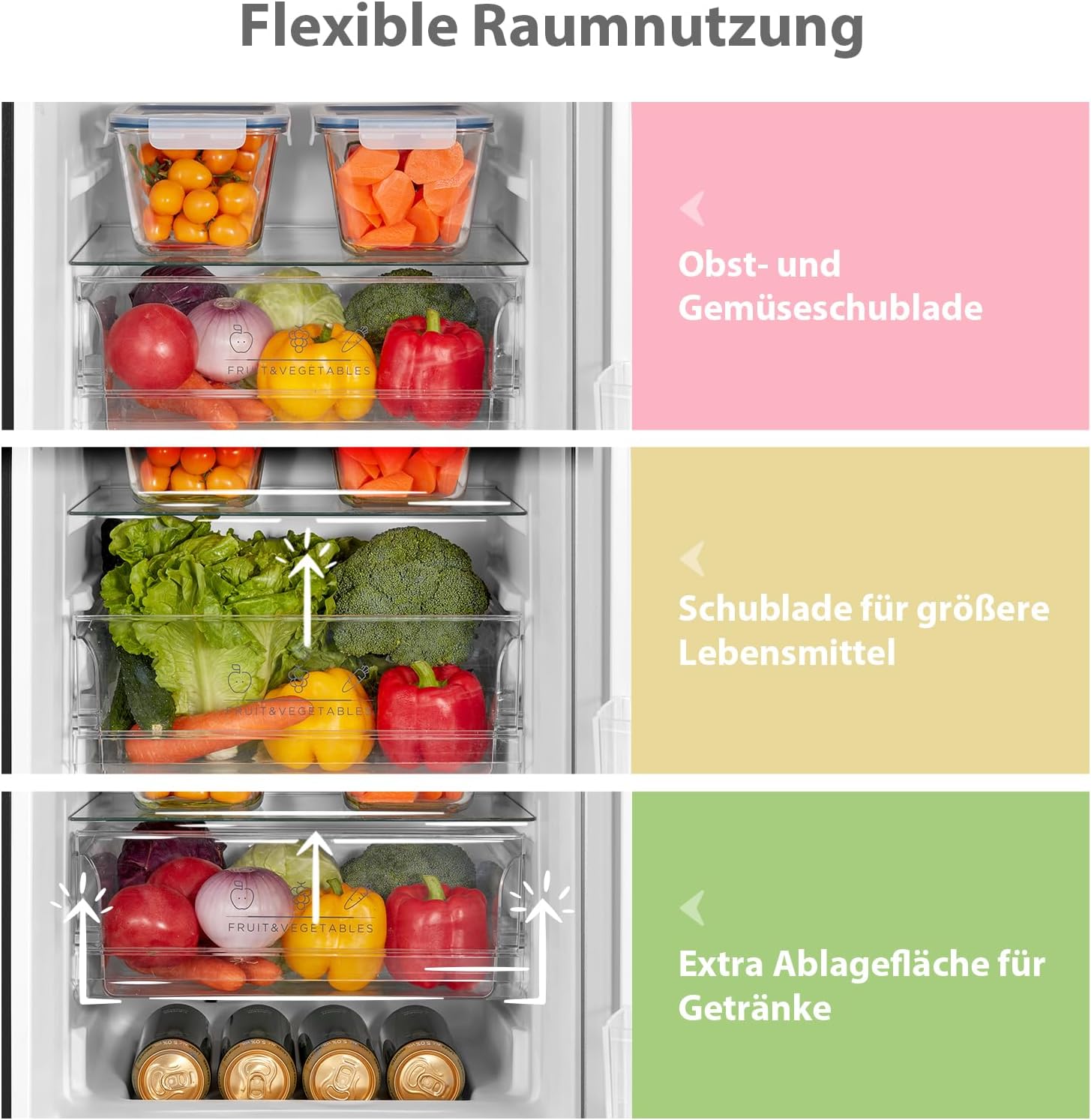 Comfee RCB169DK2(E) Fridge/Freezer Combination, 150 cm Height, Low Frost, Adjustable Fridge Temperature, LED Light, 195 kWh per Year, Fridge Capacity 115 L, 59 L Freezer, Black