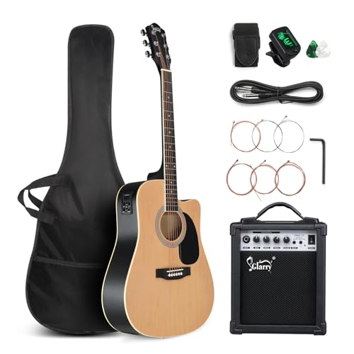 GLARRY Acoustic Electric Beginner Distressed