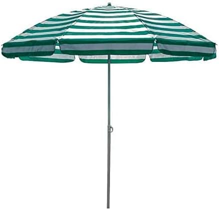 Sonnenschirm 2M/2,2M/2,5M Streifen-Strandschirm, Gartenschirm-Sonnenschutz im Freien mit 8 Rippen für Strand/Pool/Terrasse