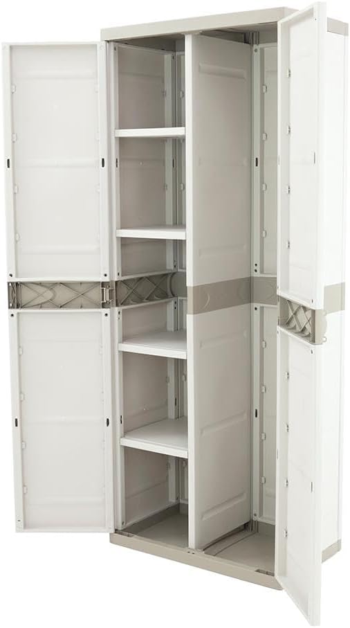 Plastiken Titanium Cabinets, Plastic, Beige, 70x44x176 cm
