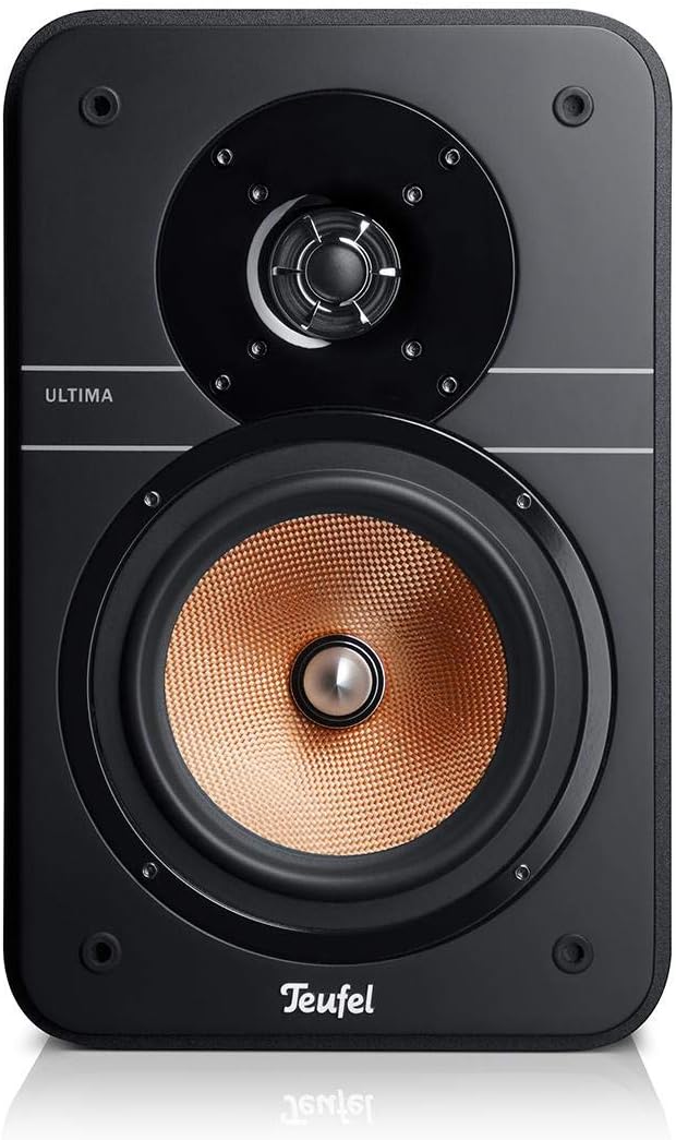 Teufel Ultima 20 - HiFi-Regallautsprecher, Kompakt & Leistungstark, Phase-Plug, Präziser Sound, 2-Wege-System, Bassreflex-Aufbau - Schwarz