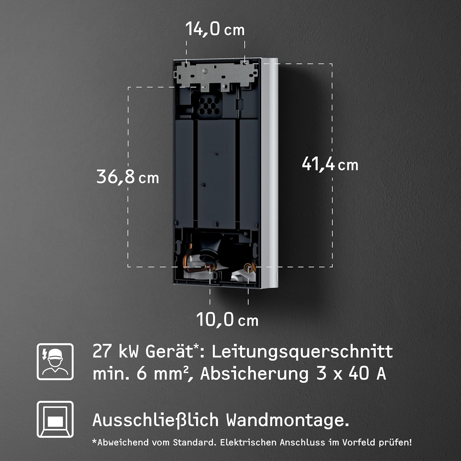 STIEBEL ELTRON Neueste Generation Elektronischer Durchlauferhitzer DHB 27 ST Trend, besonders energiesparend dank 3i-Technologie, gradgenaue Temperaturwahl, 204203