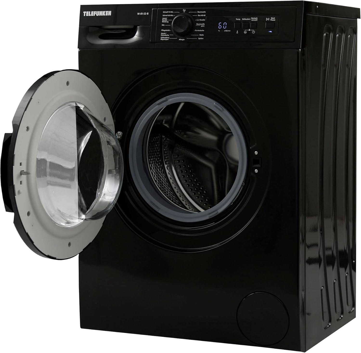 Telefunken W-01-52-W Waschmaschine (5 kg / 1000 U/Min) mit Mengenautomatik und Überlaufschutz / 15 Programme/Startzeitvorwahl/weiß