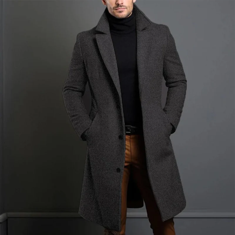 Hochwertiger Wollmantel f��r Herren