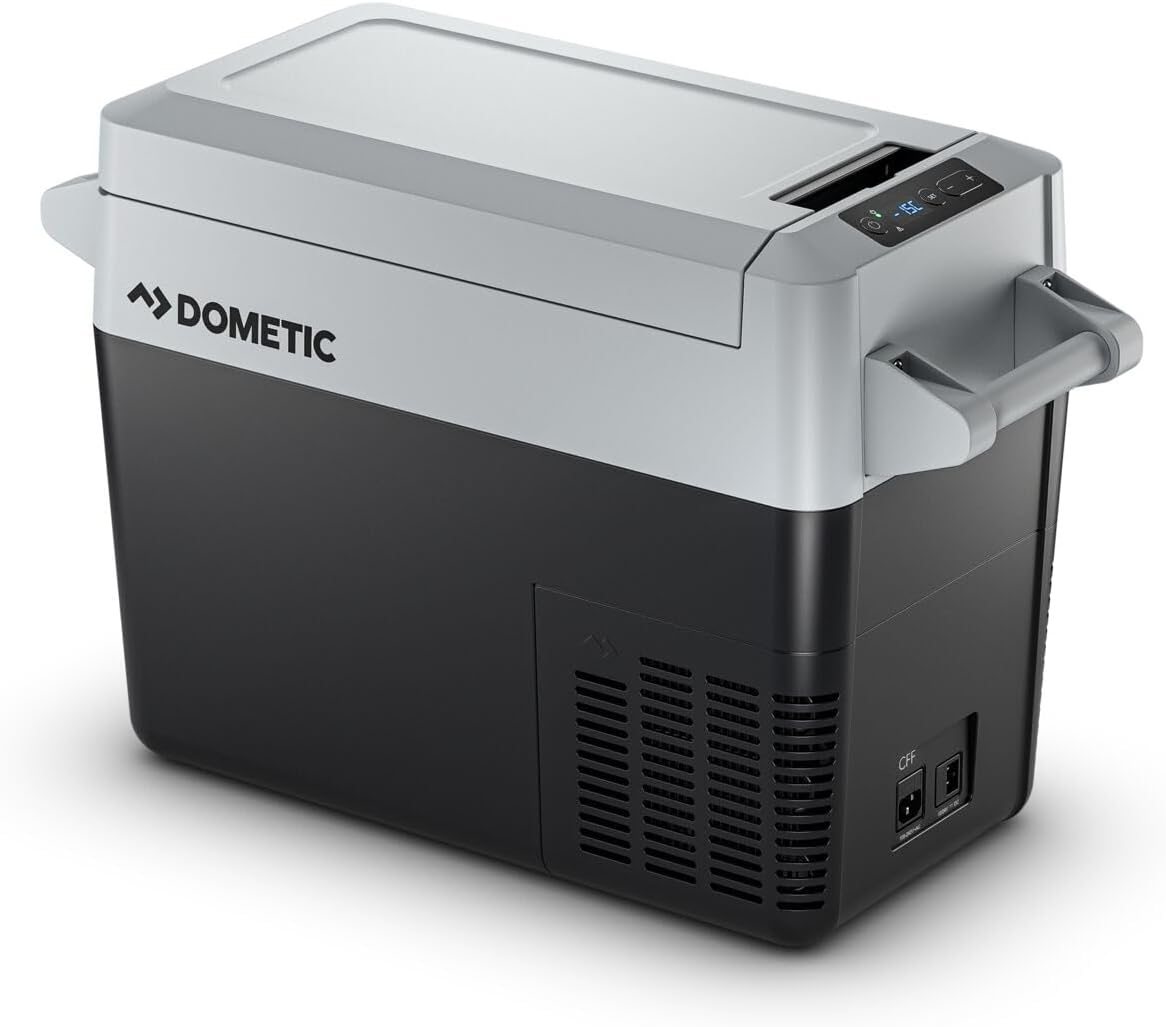 DOMETIC CFF20 Kompressor-Kühlbox 21L – 12/24V und 100–240V – Elektrische Kühl- und Gefrierbox für Auto, Wohnmobil, Camping, LKW und Boot – Temperaturbereich +20 °C bis –18 °C