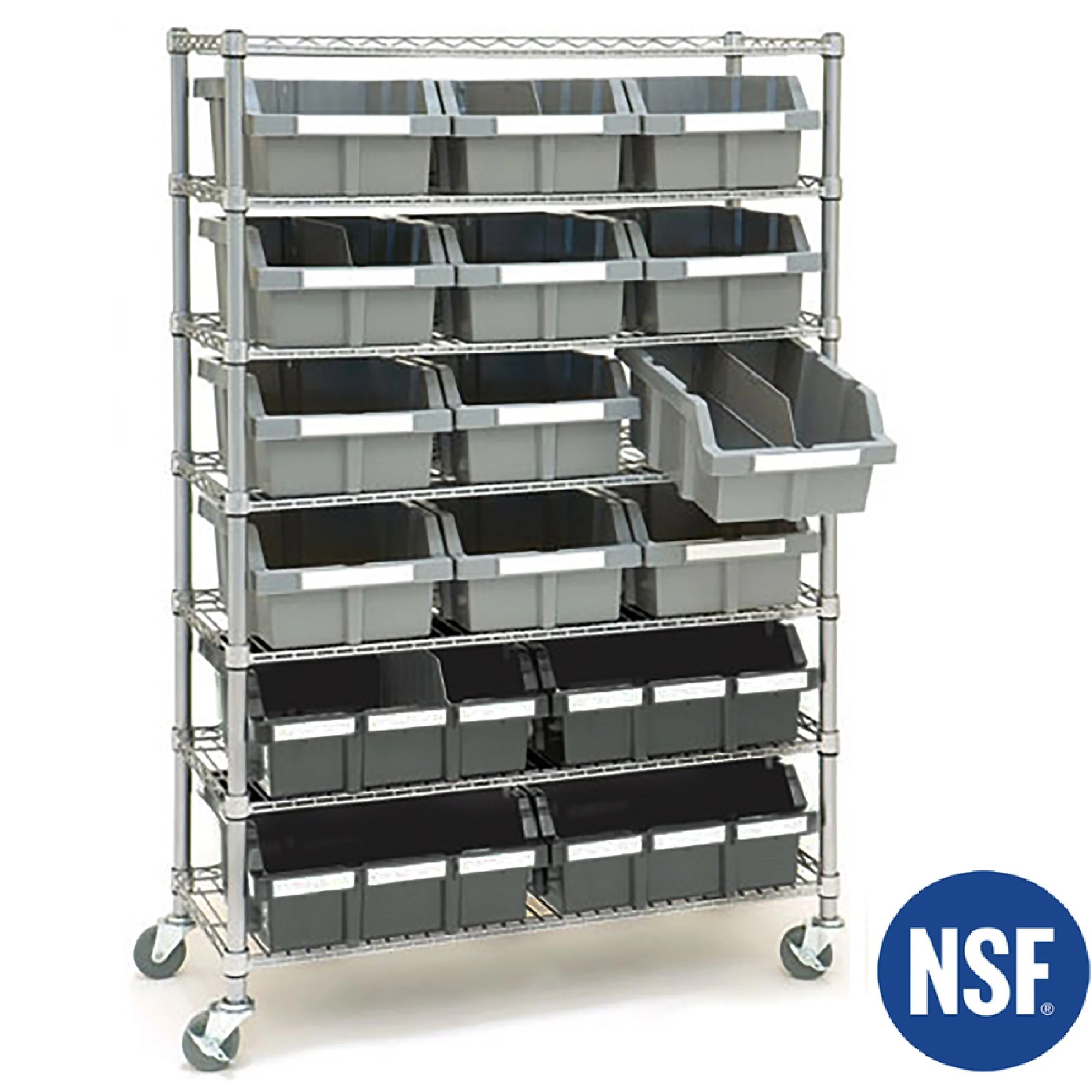 2025 NSF Rek met 7 Niveaus en 16 Bakjes