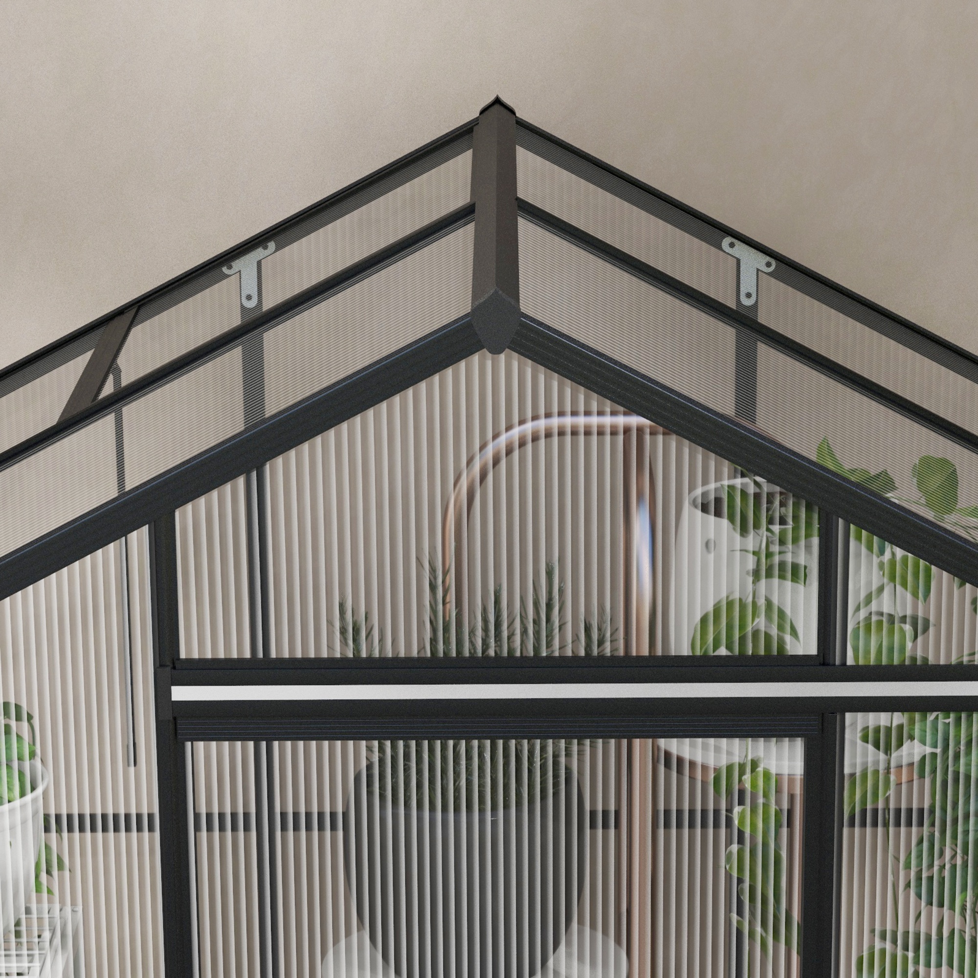 Kas Kweekhuis Kweekbed, weerbestendig, 192 x 131 x 203 cm, Zwart