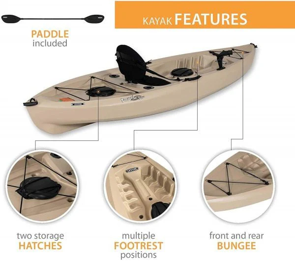 Lifetime 90806 Tamarack Angler 100 Fishing Kayak C 2-Pack (Paddles included)