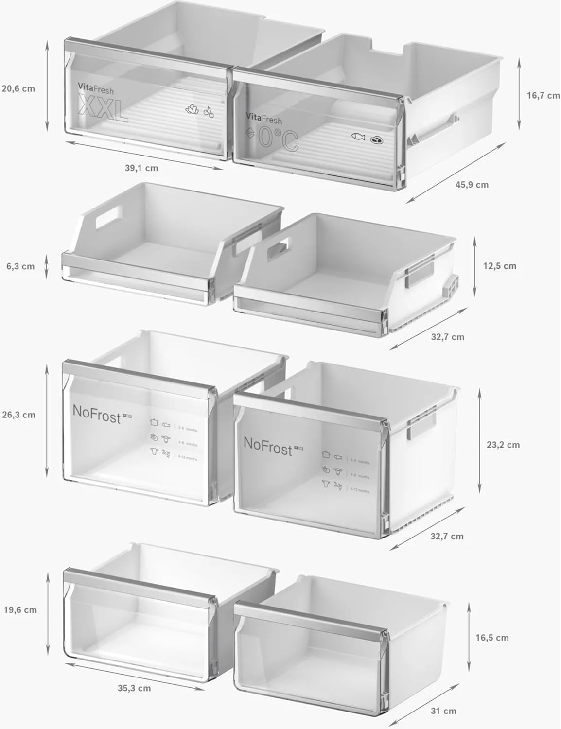 Bosch KFD96APEA, Série 6, Réfrigérateur américain, Pose libre, 183 x 90.5 cm, 574 L, Inox