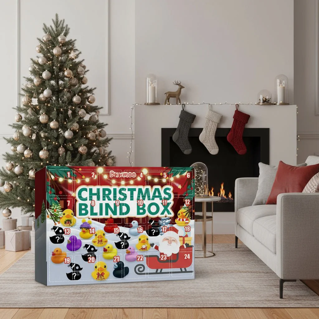DUCKDELIGHT – Kerst Squeaky Duck Advent Kalender 2025 met 24 Feestelijke Bad Eenden