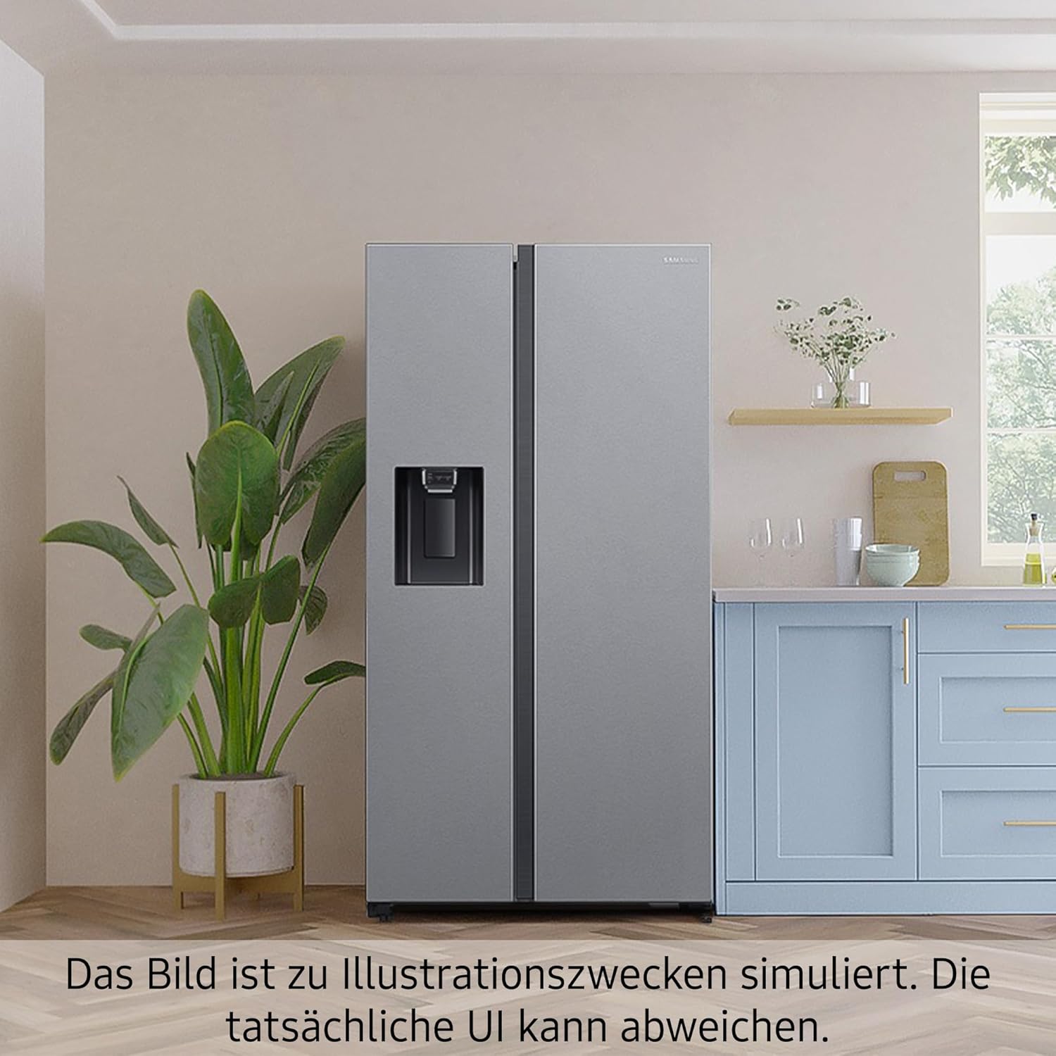 RS6HA8891B1/EG Side-by-Side Kühlschrank, 178 cm, 614 ℓ, 225 ℓ Gefriervolumen,Family Hub, Premium Black Steel