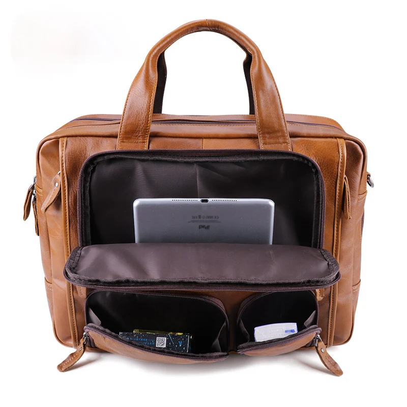 Men Pockets Front Handmade Leather 17