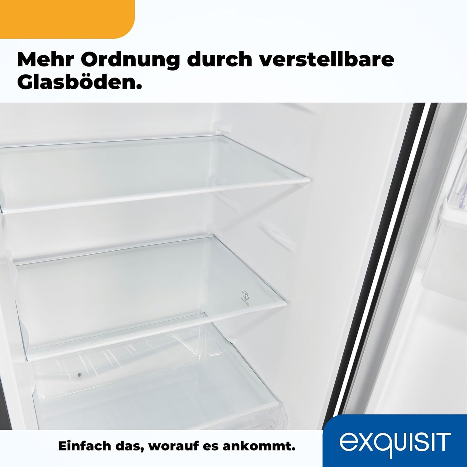 Exquisit Kühl-Gefrierkombination | 260 l Nutzinhalt, Energieklasse D, 40 dB(A) | Wasserspender mit Tank, elektronische Temperaturregelung, LED-Beleuchtung | KGC5265-70-WS-040D inoxlook-az