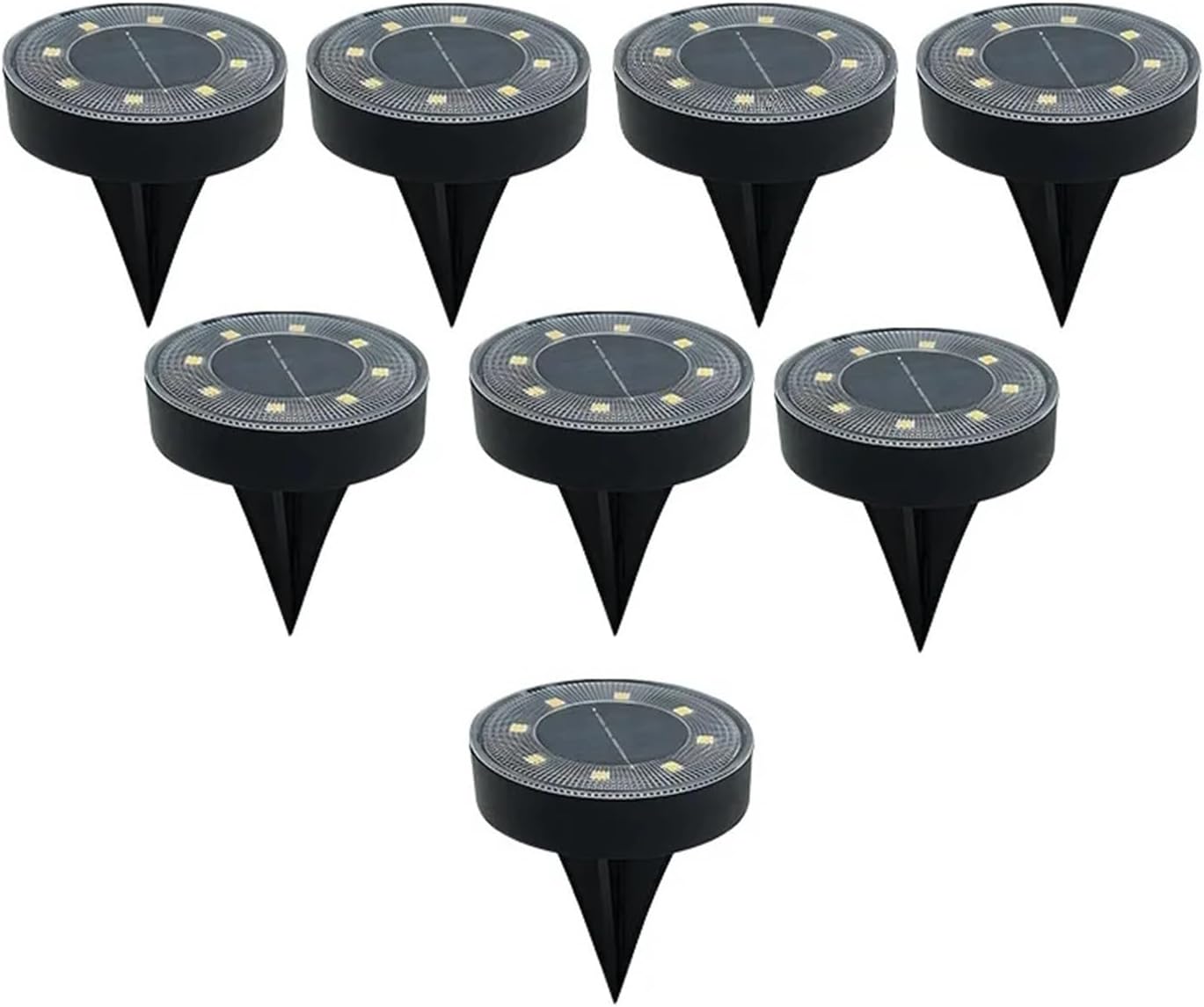 So LED-Bodenleuchten für den Außenbereich, wasserdicht, IP68, Gartenleuchten für Rasen, Terrasse und Hof, Dekoration, elegante Unterbodenbeleuchtung für Haus und Landschaft, 8 Stück