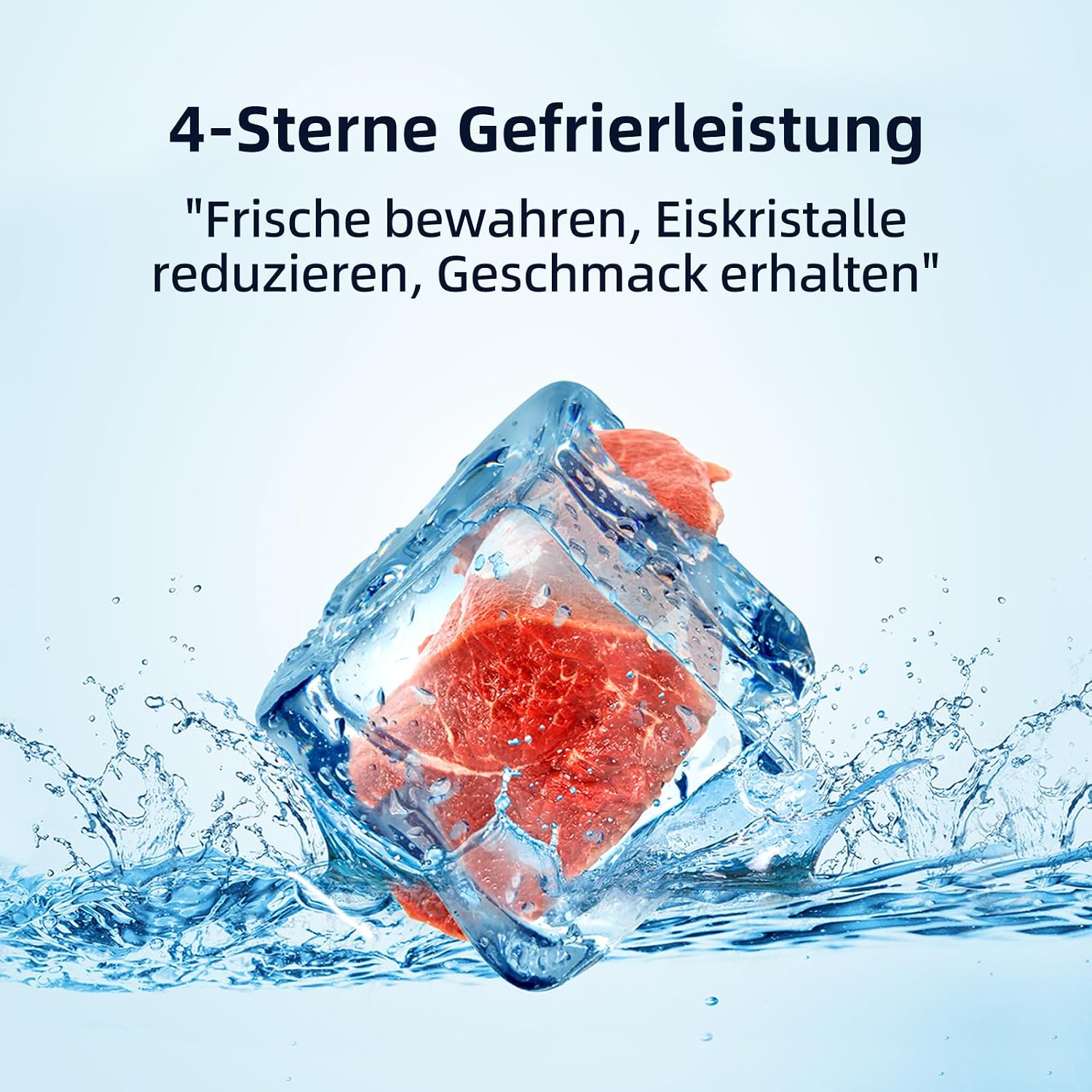 CHIQ Freistehender Kühlschrank mit Gefrierfach 157L (109L/48L) | Auto-Drain, 4-Sterne-Gefrierschrank | 47 cm B | LED Licht, Flexible Anpassung, Türausrichtung Wechselbar | Schwarz Inox