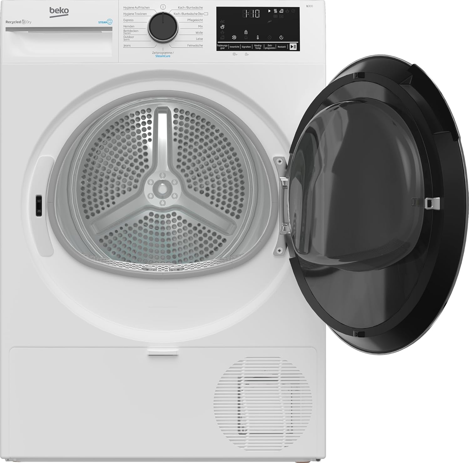 Beko Wäschetrockner 8kg, Stiftung Warentest GUT (2,5) , allergikergeeignet, Hygiene Trocknen, SteamCure Dampffunktion, 15 Programme, Express, B3T42249S, Weiß