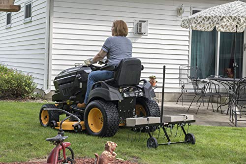 45-0543 100 lb. Tow Spiker/Seeder/Spreader, Black & 40-Inch Tine Tow Dethatcher 45-0294,Black
