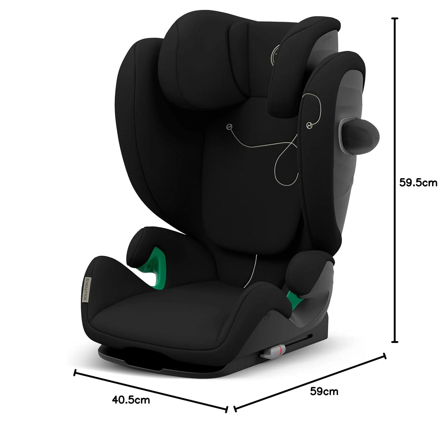CYBEX Gold Kinder-Autositz Solution G i-Fix, F��r Autos mit und ohne ISOFIX, Ab ca. 3 bis 12 Jahre (100 - 150 cm), Ab ca. 15 bis 50 kg, Lava Grey
