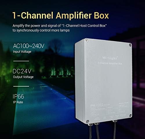 LIGHTEU®, Milight Miboxer 1 Kanal Signalverstärkerbox für Außenanwendungen Für LED-Beleuchtungslampen der Serie Milight SYS für Außenanwendungen, SYS-PT2