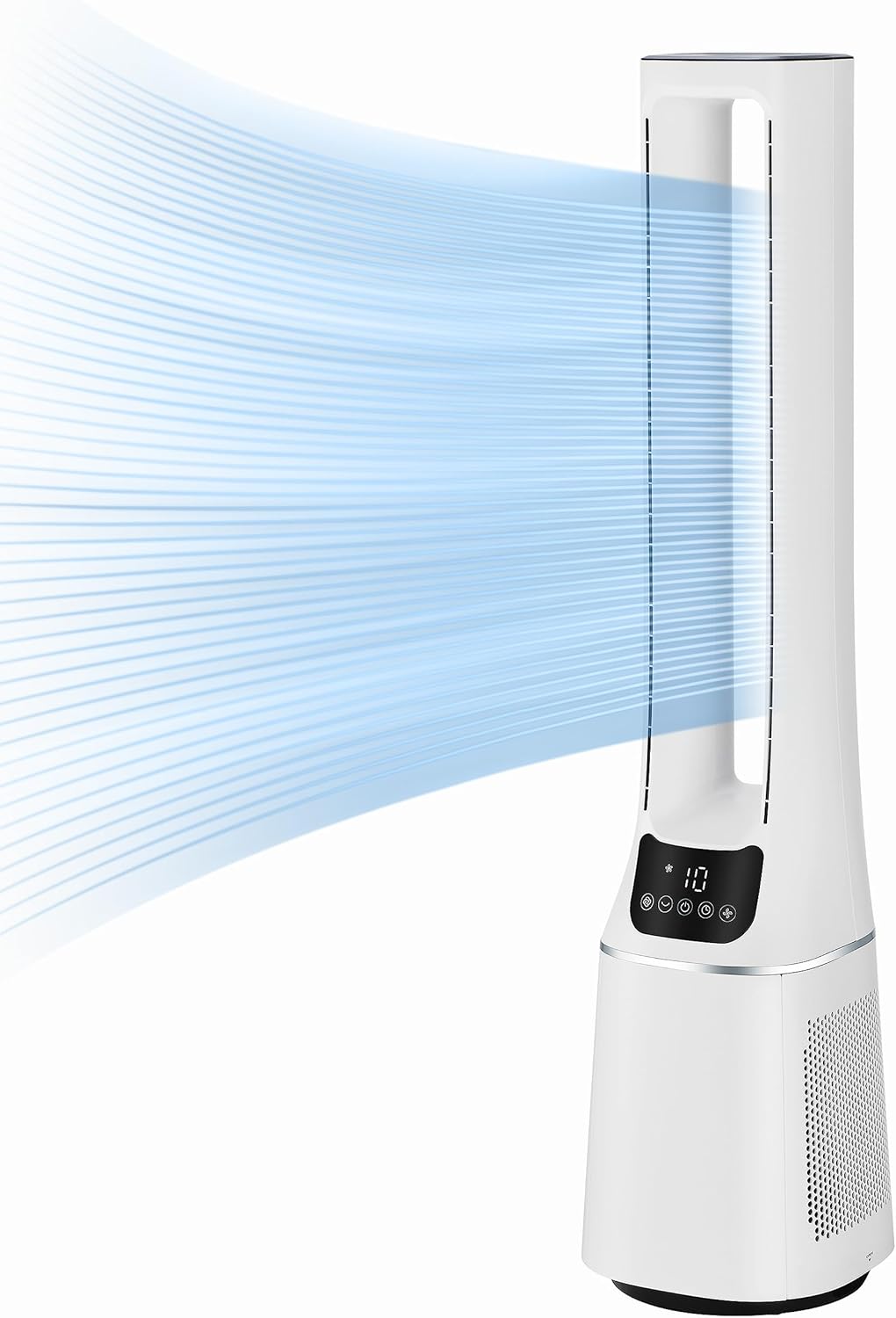 Midea MFP-120 (WH) 2 in 1 Turmventilator Leise 38dB Luftreiniger CADR 120 für 47.6 ㎡ LED Display Fernbedienung Oszillation 12H Timer Weiß