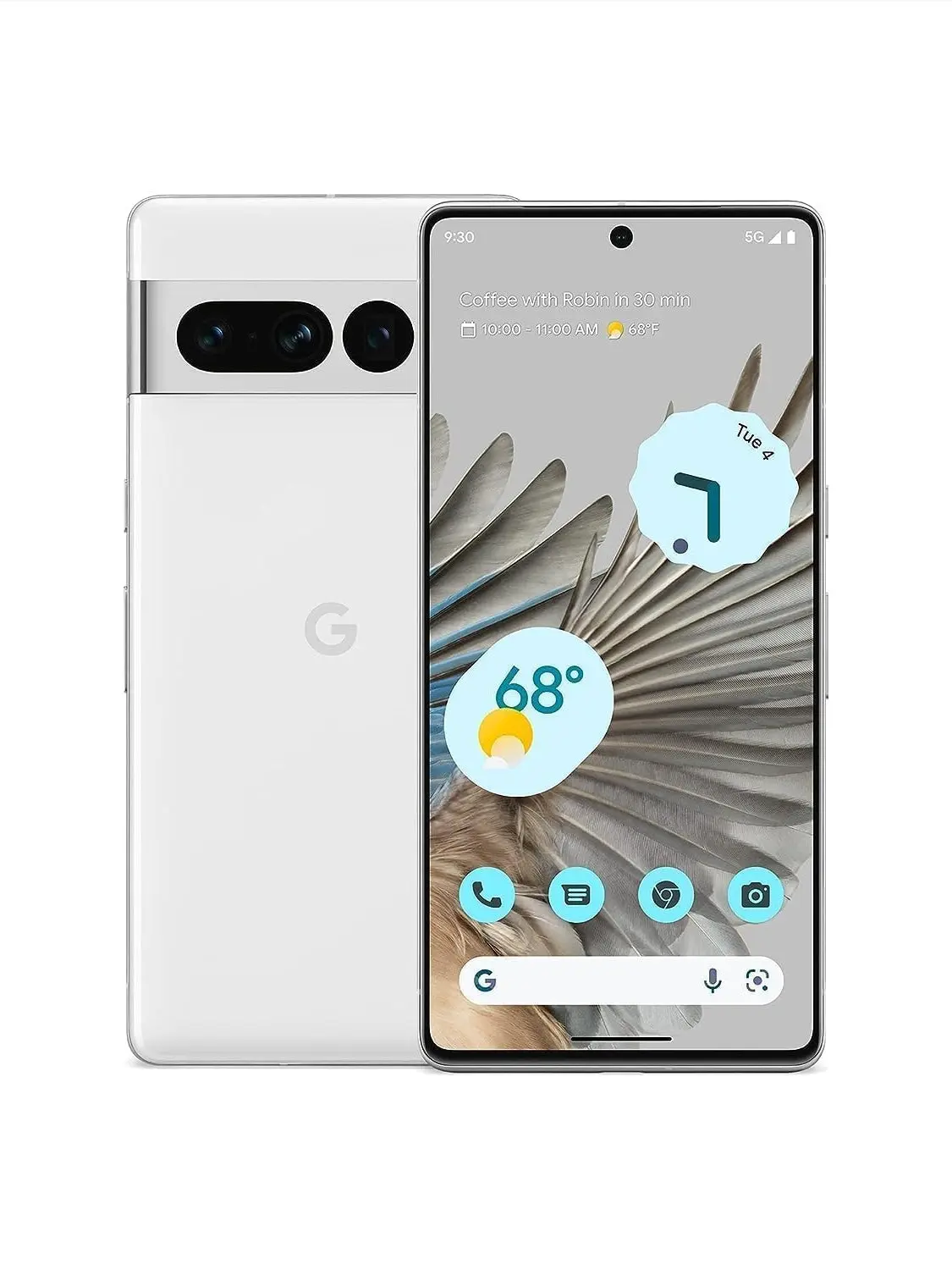 Google Pixel 7 Pro - 5G Android Phone - Unlocked Smartphone with Telephoto , Wide Angle Lens, and 24-Hour Battery - 128GB - Snow
