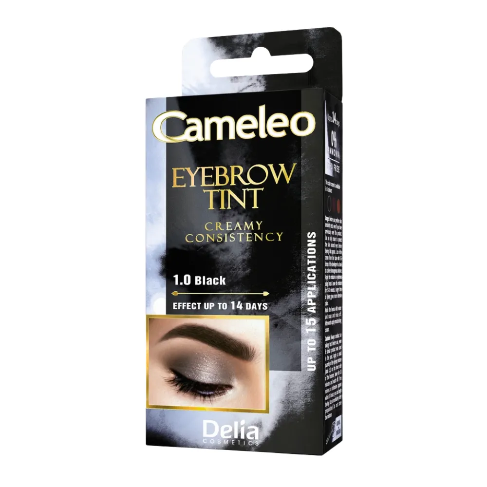 Delia Cameleo Cream Henna Eyebrow Tint Set a?? Black/Brown 15ml | Pore Minimising & Long-Lasting