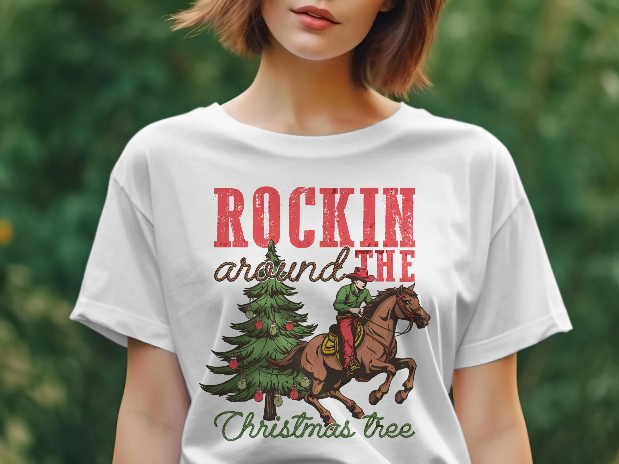 Retro Christmas Western Shirt, Cowboy Christmas Shirt, Women's Christmas Shirts, Western Baby Onesies