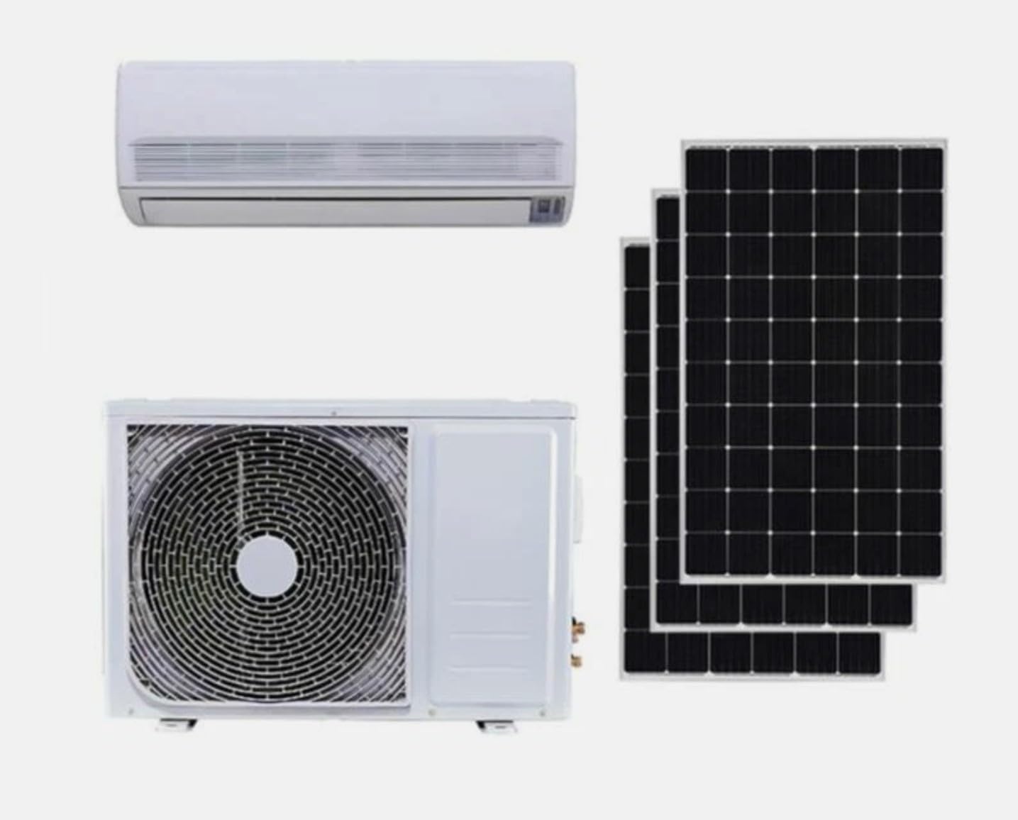 9000BTU Solar Hybrid ACDC Ductless Mini Split Klimaanlage & Heizung