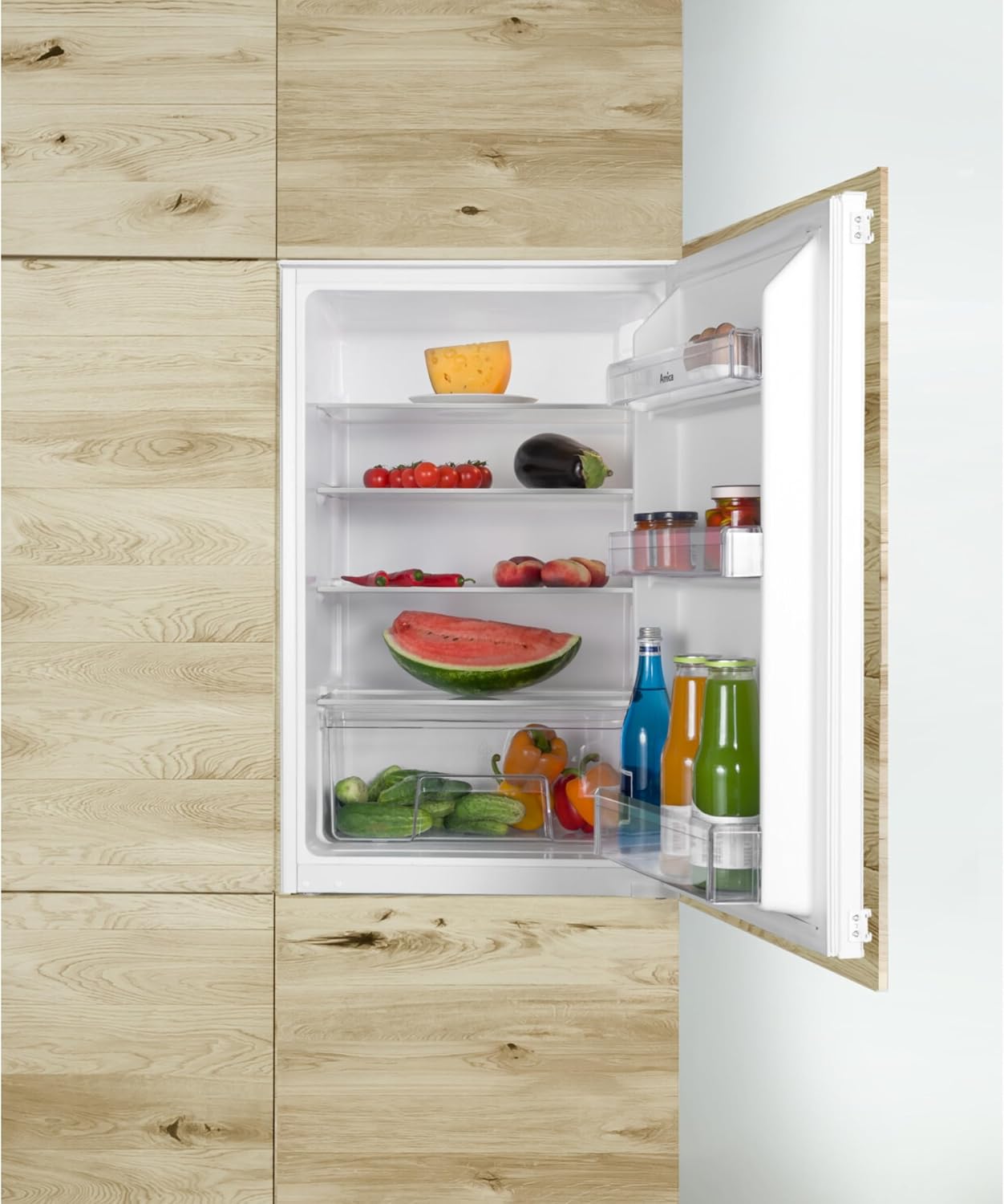 Amica EVKS 16172-1 - Réfrigérateur encastrable - 88 cm - Inverter - Compresseur - Éclairage LED - Alarme d'ouverture de porte - 135 l