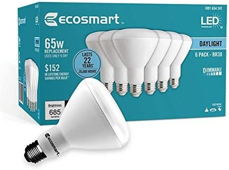 EcoSmart LED-Leuchtmittel, entspricht 65 W, BR30, dimmbar, Tageslicht, 12 Stück
