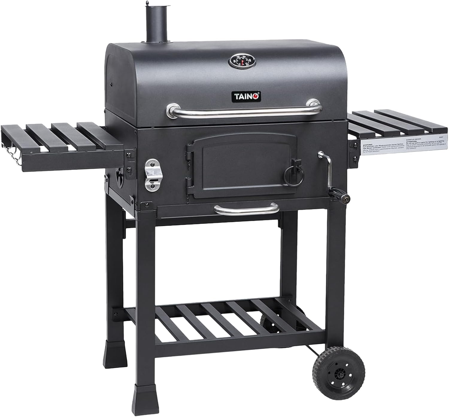 TAINO HERO XL BBQ Smoker GRILLWAGEN Holzkohle Grill Grillkamin Standgrill Räucherofen Zubehör