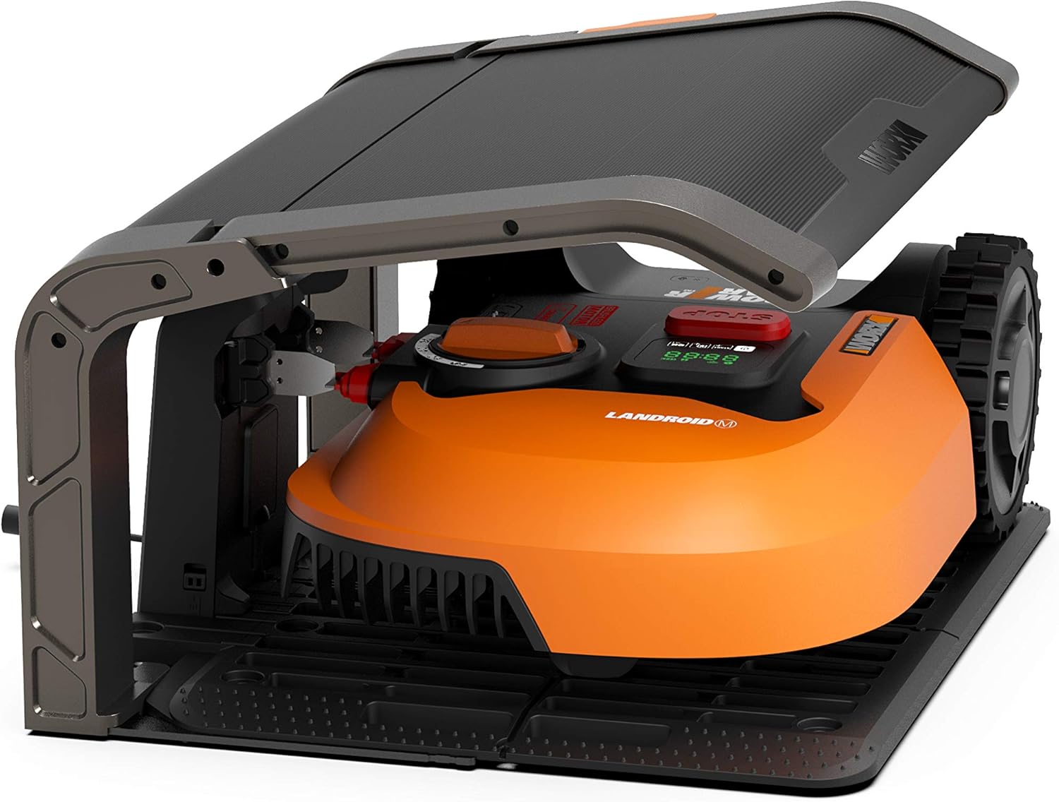 WORX WA0810 Garage für Mhroboter – Klappbare berdachung für alle Landroid S, M und L Modelle (nicht für VISION) - Schutz vor Wind, Laub, Niederschlag & Sonneneinstrahlung - einfacher Aufbau
