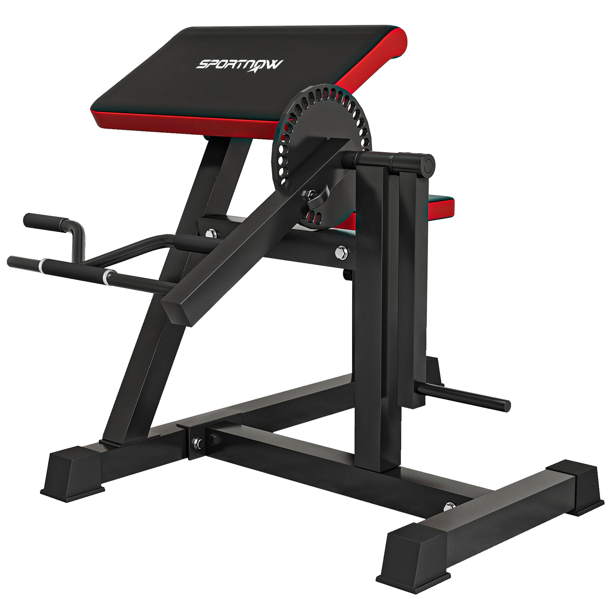 SPORTNOW Curlbank & Triceps Extension, 5 Zitverstellingen, 25 Hoeken, Staal & Kunstleder, Zwart
