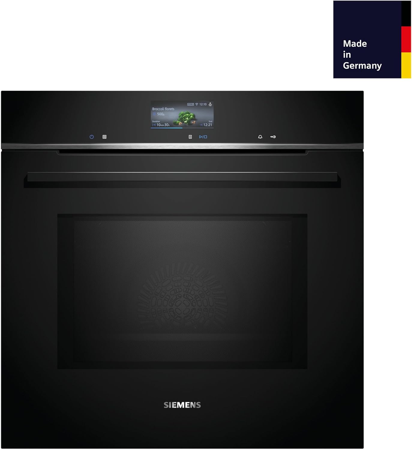 Siemens HB578GBS3, iQ500, Einbau-Backofen 60 x 60 cm, activeClean Pyrolyse Selbstreinung, TFT-Display, 3D Heißluft, Schnellaufheizung, cookControl40 Automatikprogramme, softMove, Edelstahl
