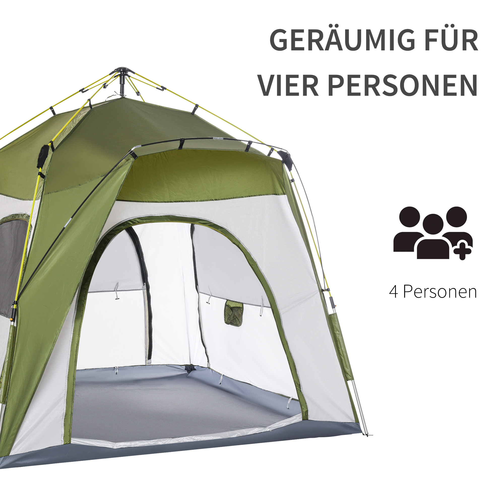 bivvy tent is aluminium glasvezel 195cm x 240cm x 240cm