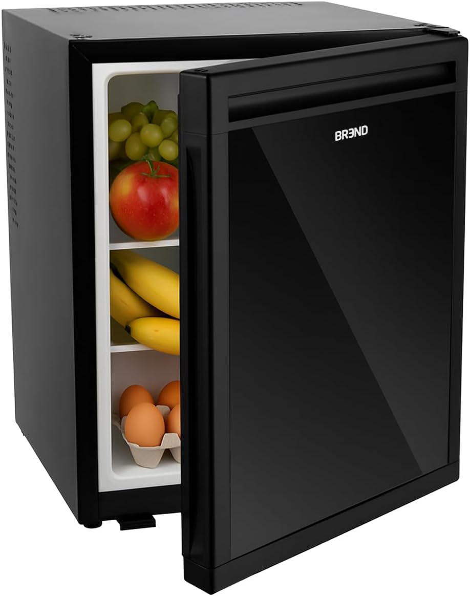 BREND BR-2227 Mini-réfrigérateur Indépendant 40 Litres – Réfrigérateur Table-Top avec Température Réglable – Minibar à Porte Réversible – Noir