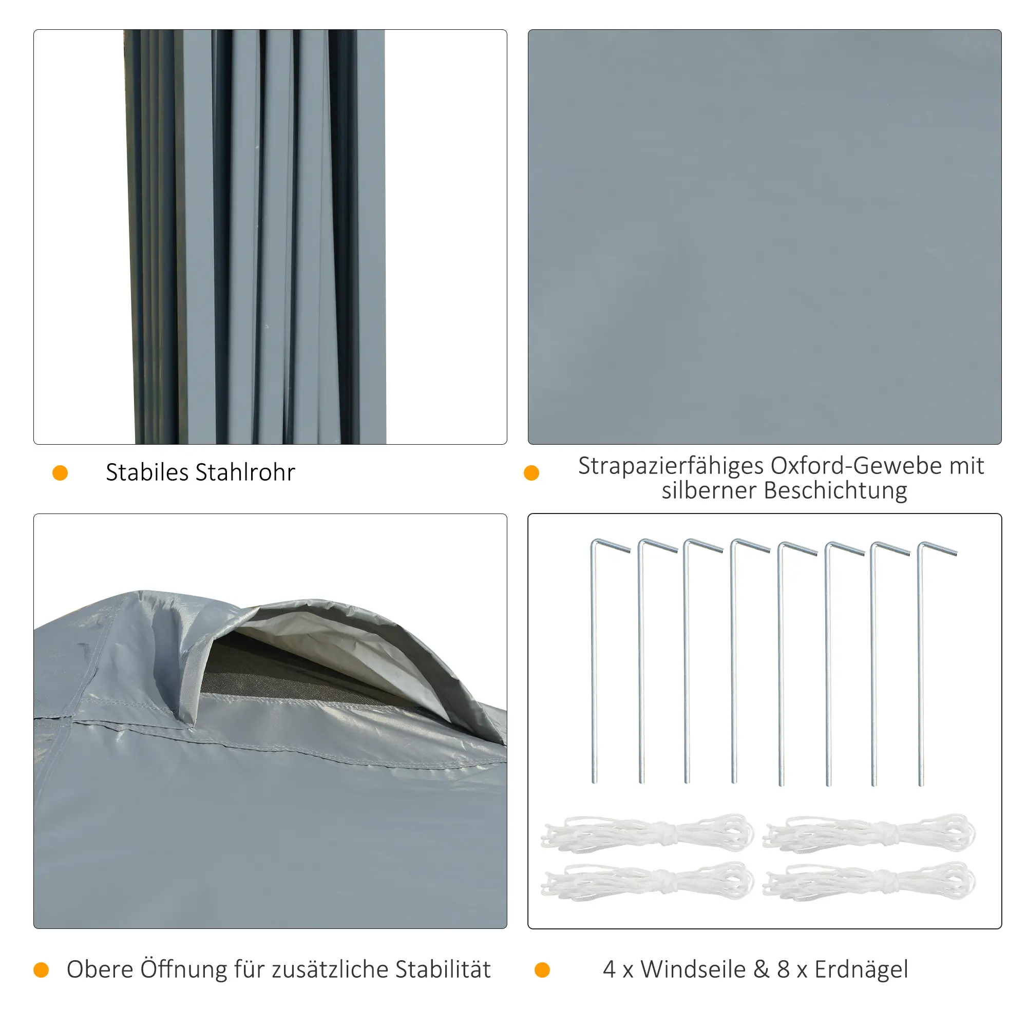 Outsunny Paviljoen 3x3 m waterdicht & opvouwbaar