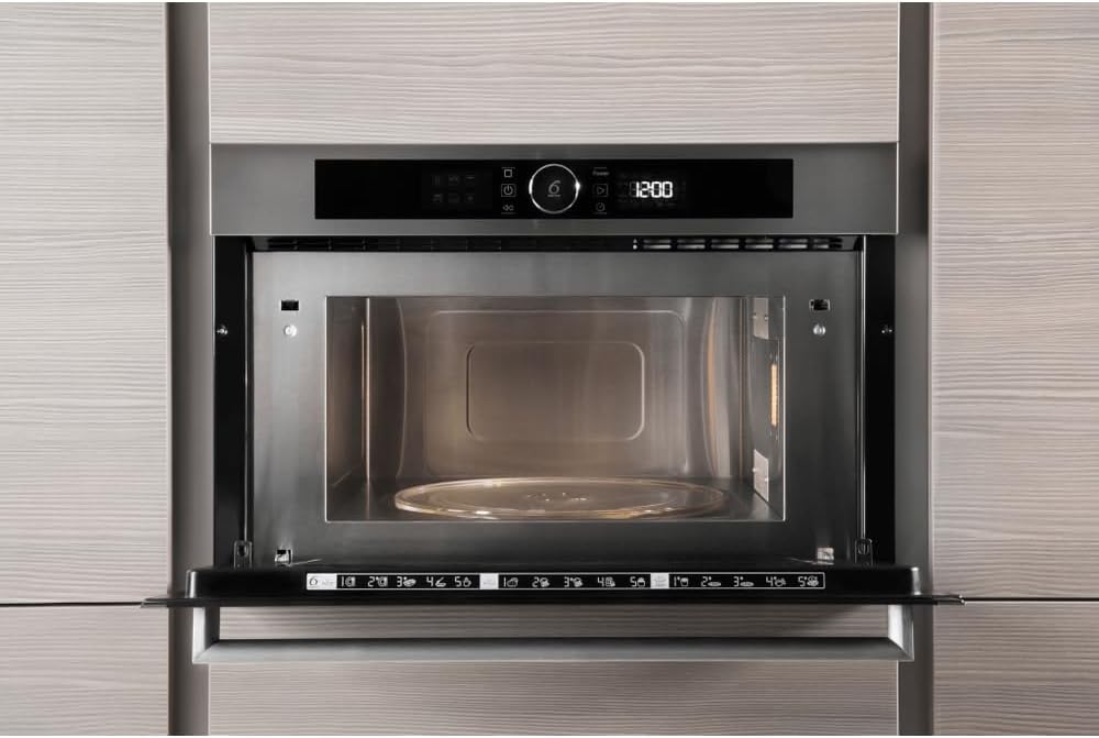 Whirlpool AMW731/IX Europe Linie Urban Mikrowelle Space Chef, Metall, silber, 38.5 x 59.5 x 51.4 cm
